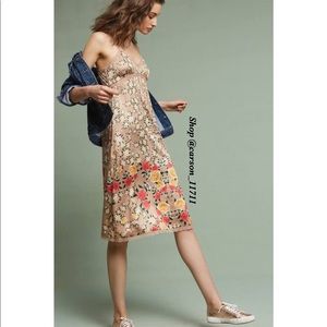 🦄Rare Anthropologie Cerys Floral Slip Dress XS